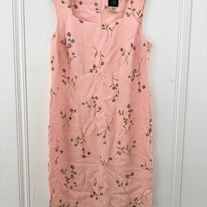 Vintage 90s Teddi Woman Pink Floral Dress